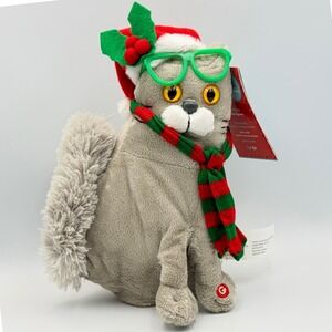 Gemmy Epic Kitty Dancing Singing Christmas Cat Meowing "Deck The Halls" Works!